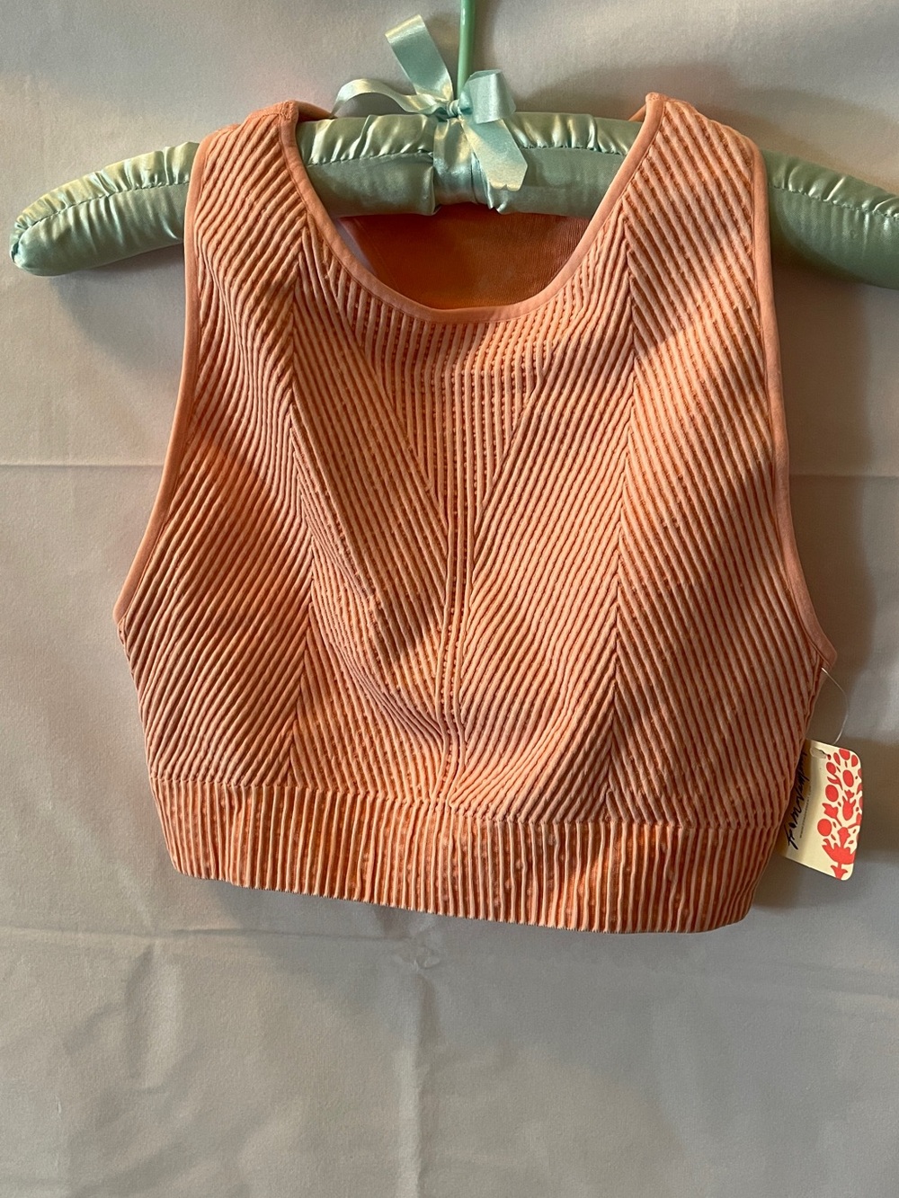 FP Movement by Free People Ribbed Crop Tank in Peach